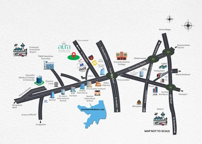 Aura residences Route Map
